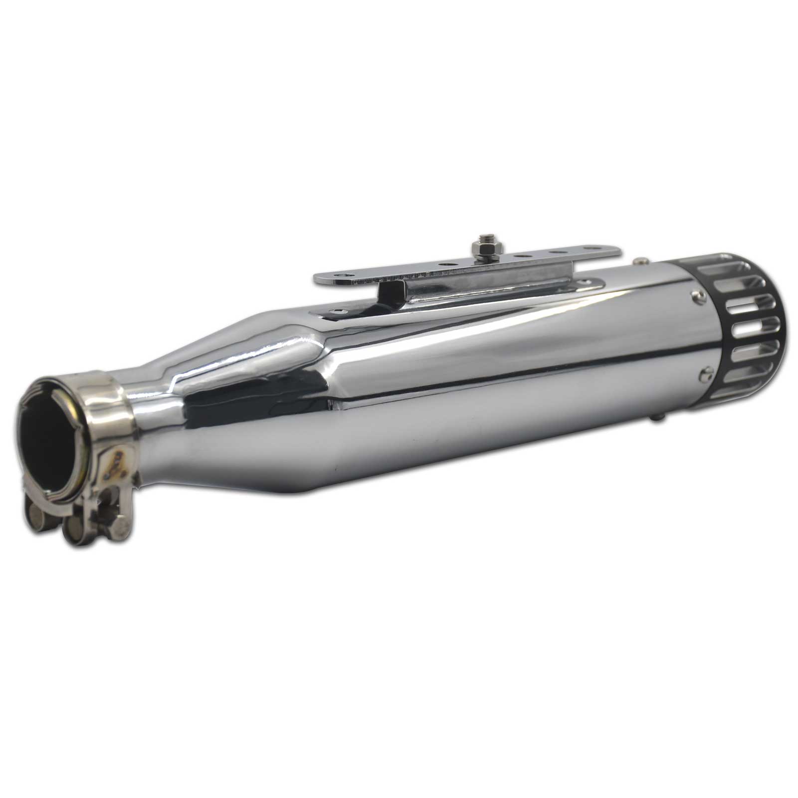 Vintage 38-45mm Exhaust Muffler With CNC Tail Pipe