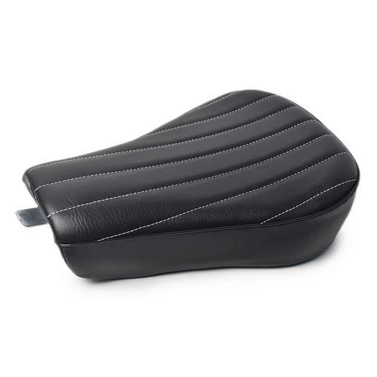 Black Solo Seat For Harley Sportster 883 1200 - Vertical Stitching