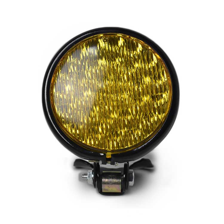 5'' Vintage LED Headlight - Black & Yellow