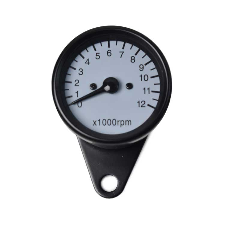 Mechanical 12000RPM Tachometer - White Plate