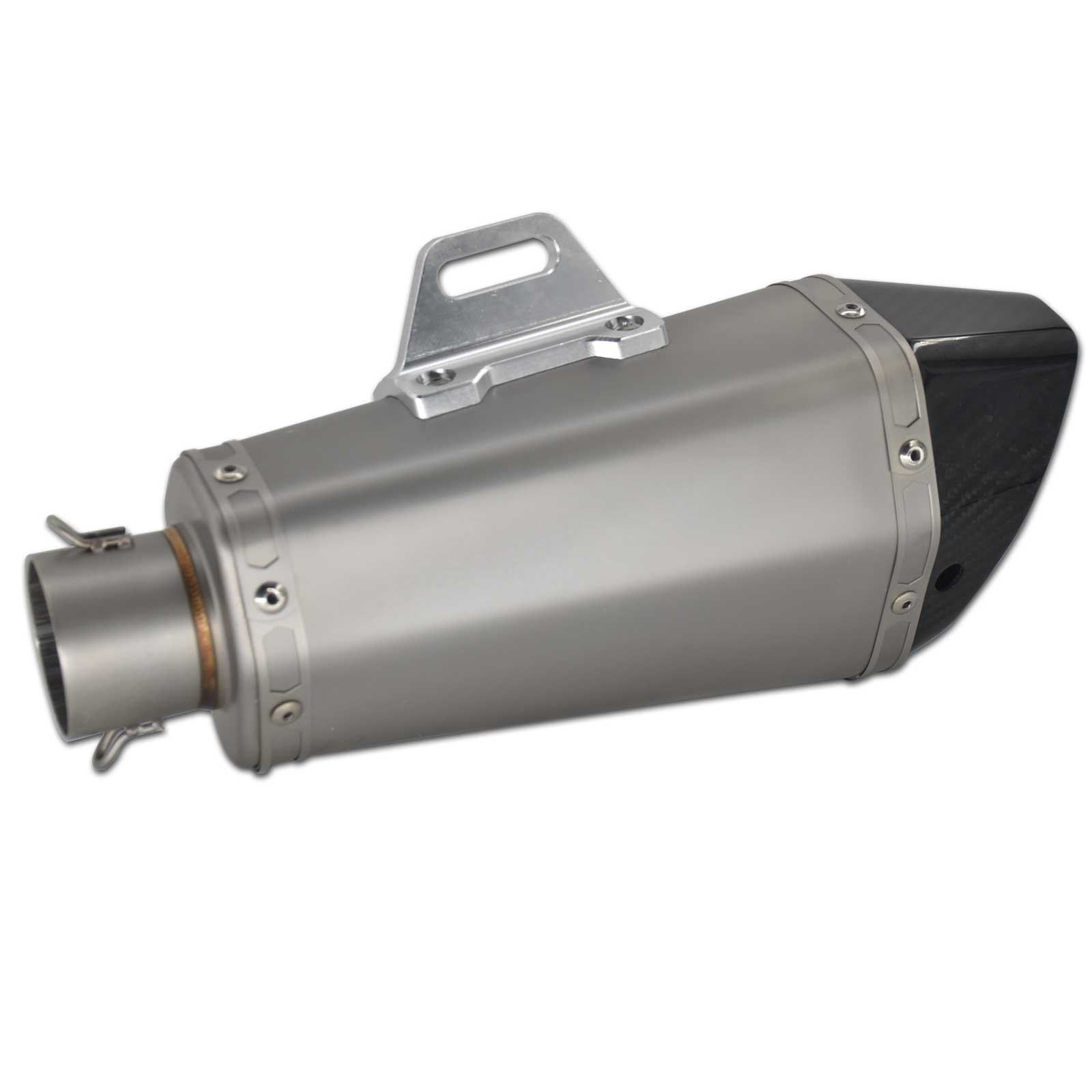 Universal Stainless Hexagonal Exhaust With Carbon End Cap