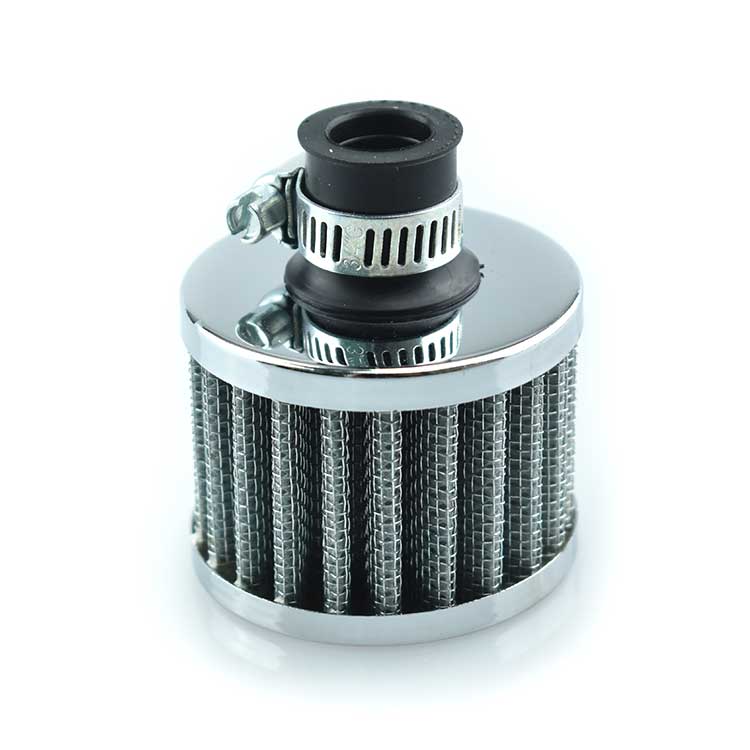 12mm Mini Air Intake Filter - Silver