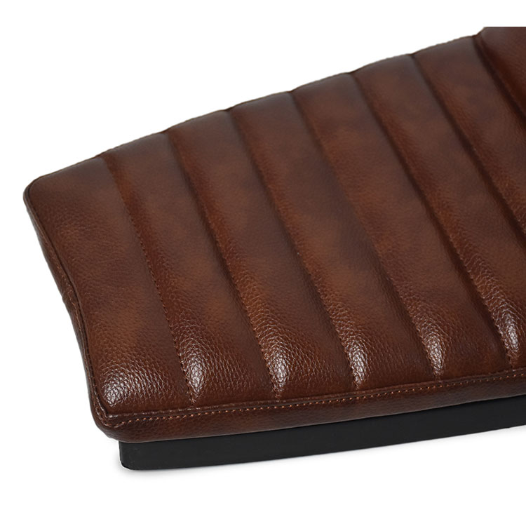 53cm Brown Cafe Racer Hump Seat  - Roughcast