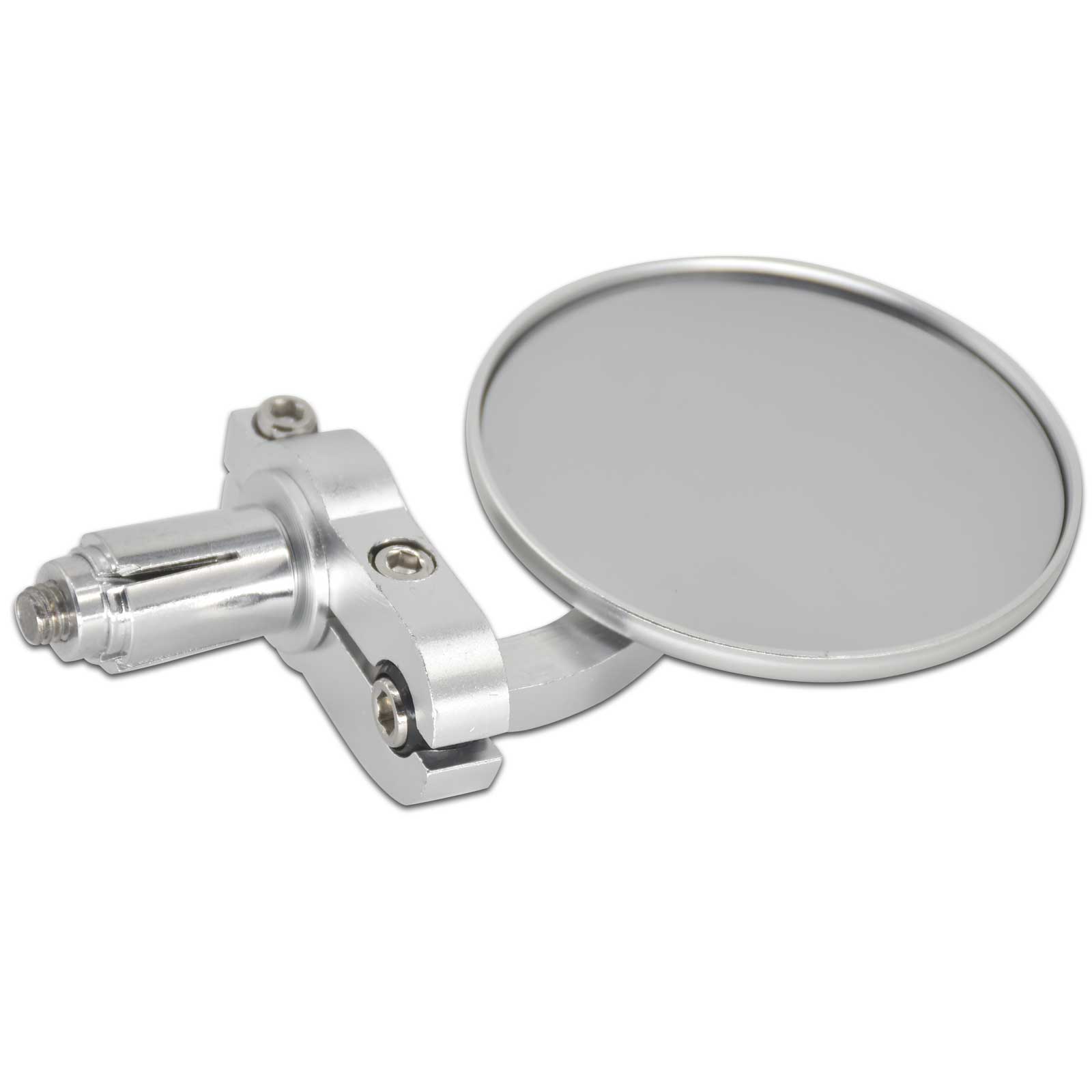 Aluminum CNC Micro Bar End Mirror - Silver
