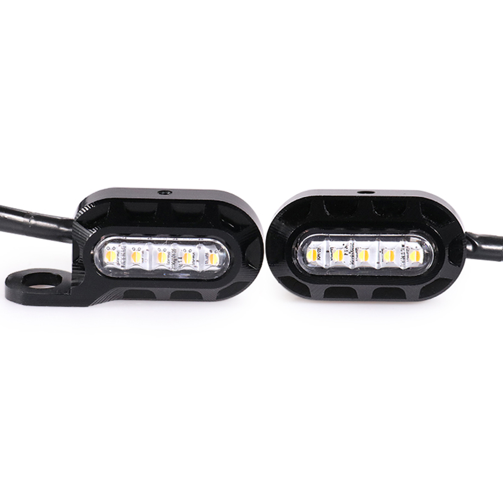 Mini LED Turn Signals For Harley Softail Dyna Sportster Type 2