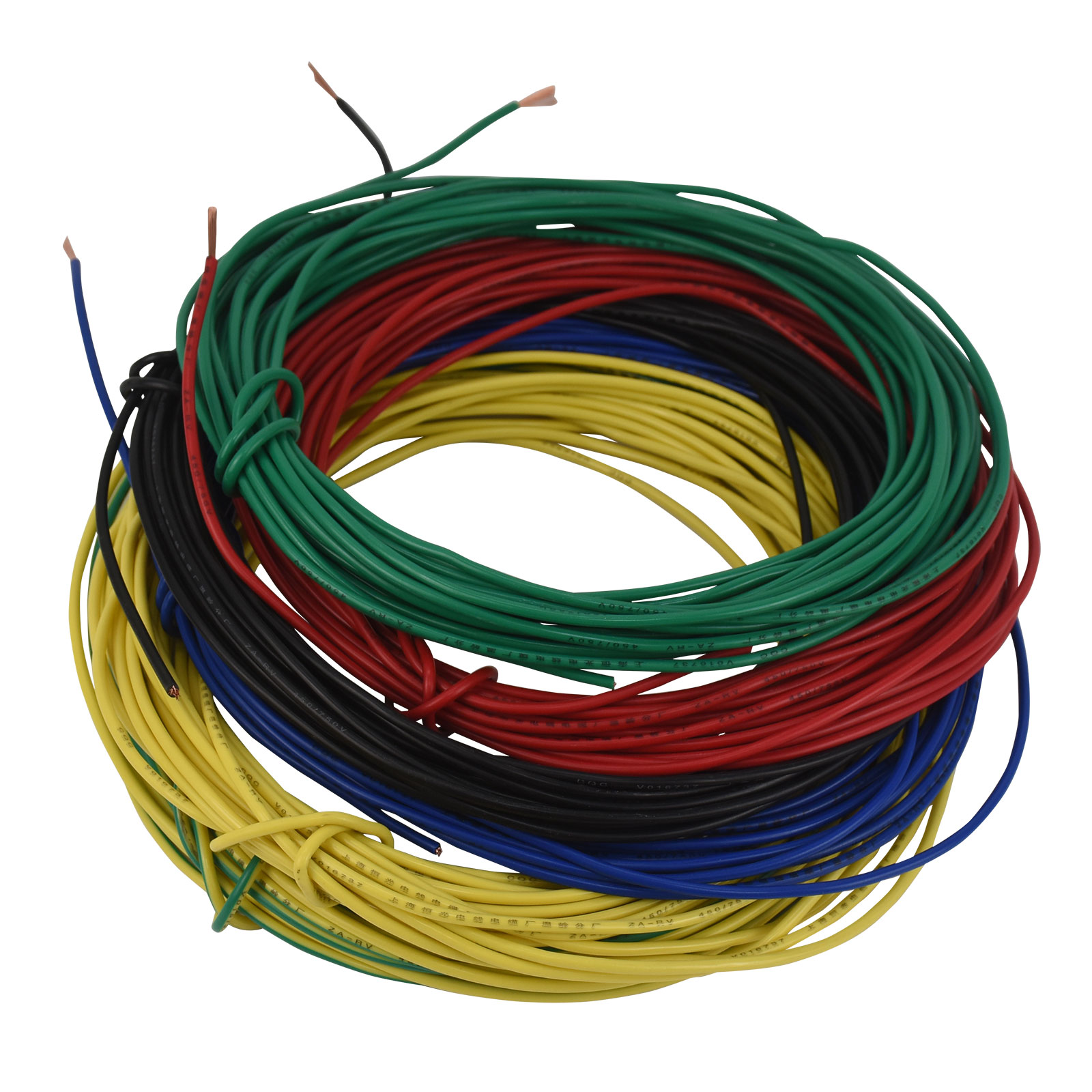 16AWG 1.5mm² PVC Insulated Copper Stranded Wire - Yellow / Green