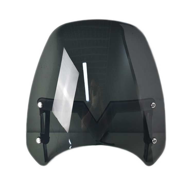 Universal 5''-7'' Adjustable Vintage Windscreen With DRL Turn Signals - Smoke