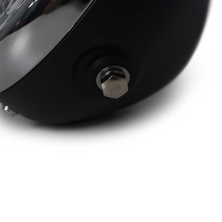 6.3'' Retro Halogen Motorcycle Headlight - Black & Transparent