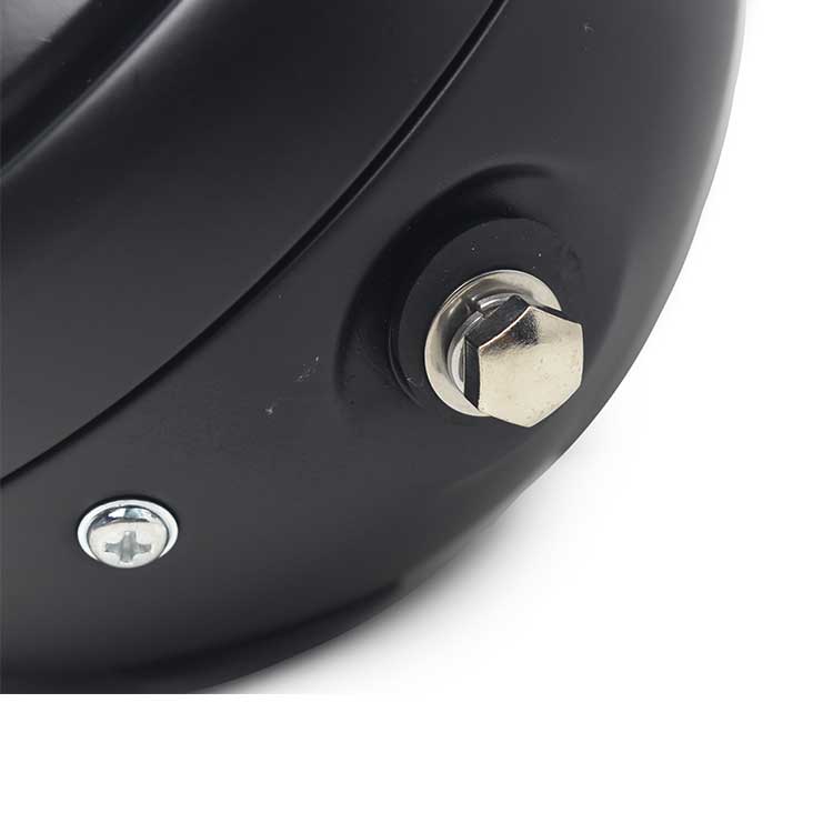 6.3'' Grid Halogen Motorcycle Headlight - Black