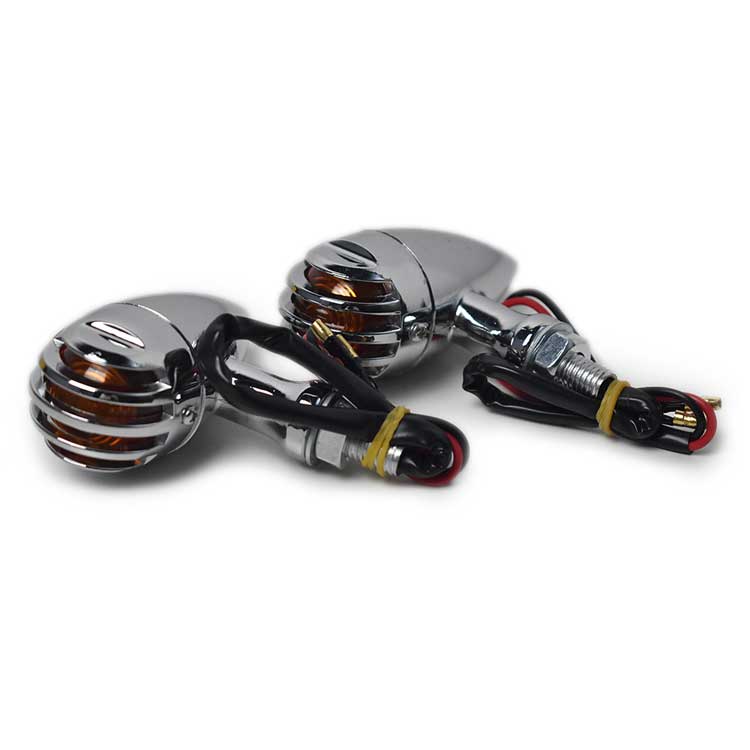 Prison Style Bullet Turn Signals - Chrome