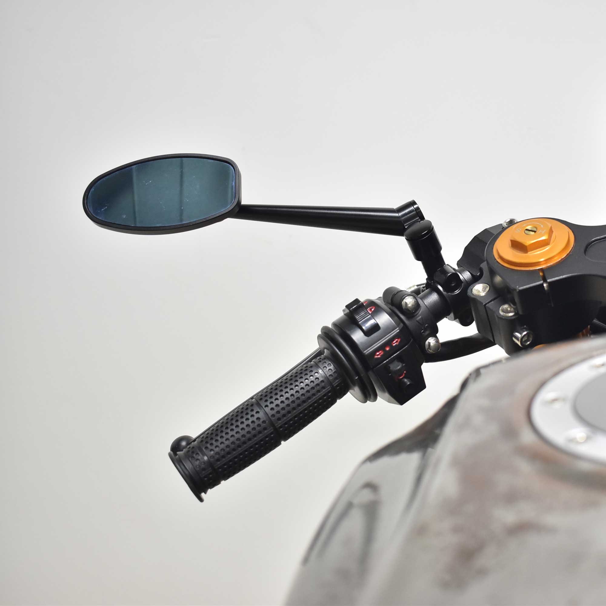 CNC Standard Motorcycle Mirror - Black