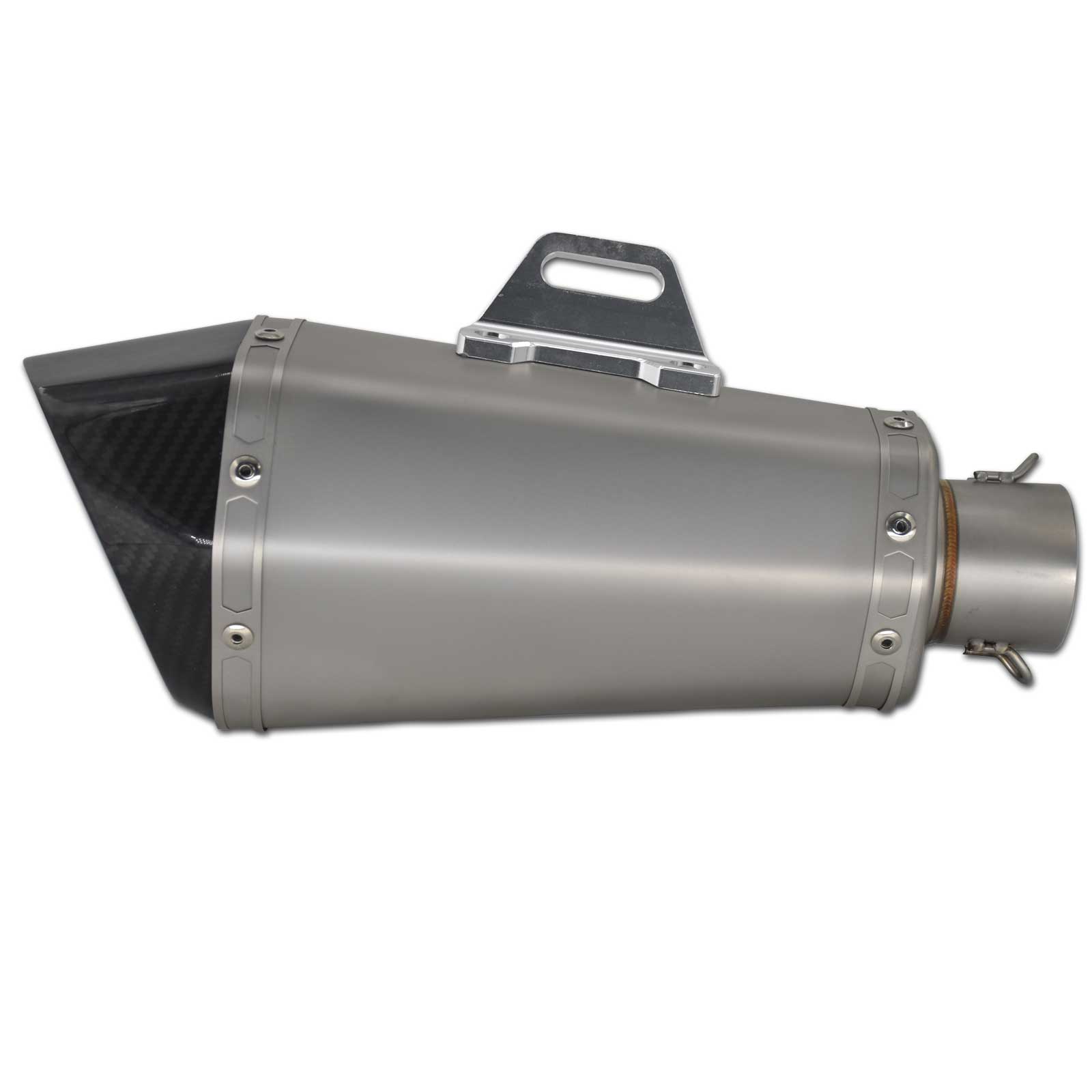 Universal Stainless Hexagonal Exhaust With Carbon End Cap