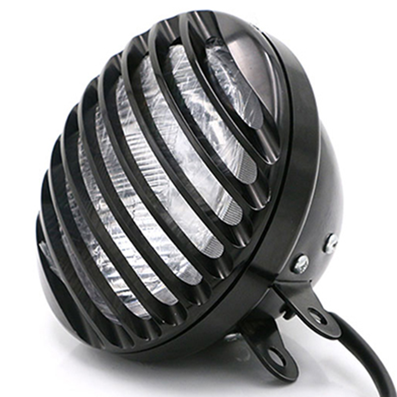 6.5'' Prison Bar Front Grill Motorcycle Headlight