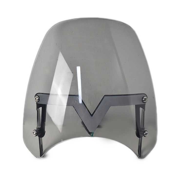 Universal 5''-7'' Adjustable Vintage Windscreen With Drl Turn Signals - Clear