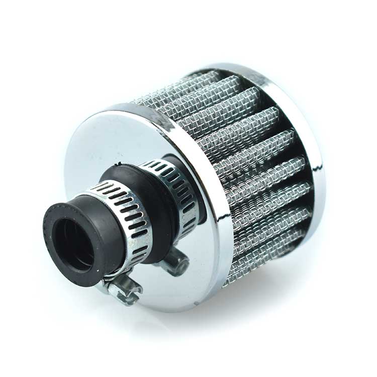 12mm Mini Air Intake Filter - Silver