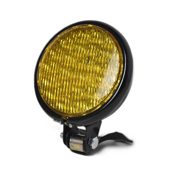 5'' Vintage LED Headlight - Black & Yellow