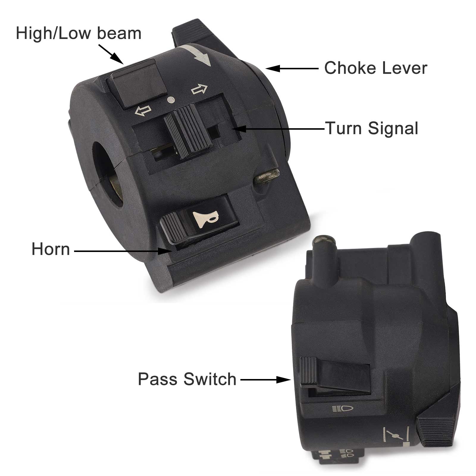 Multi-functional 7/8'' Handlebar Control Switch