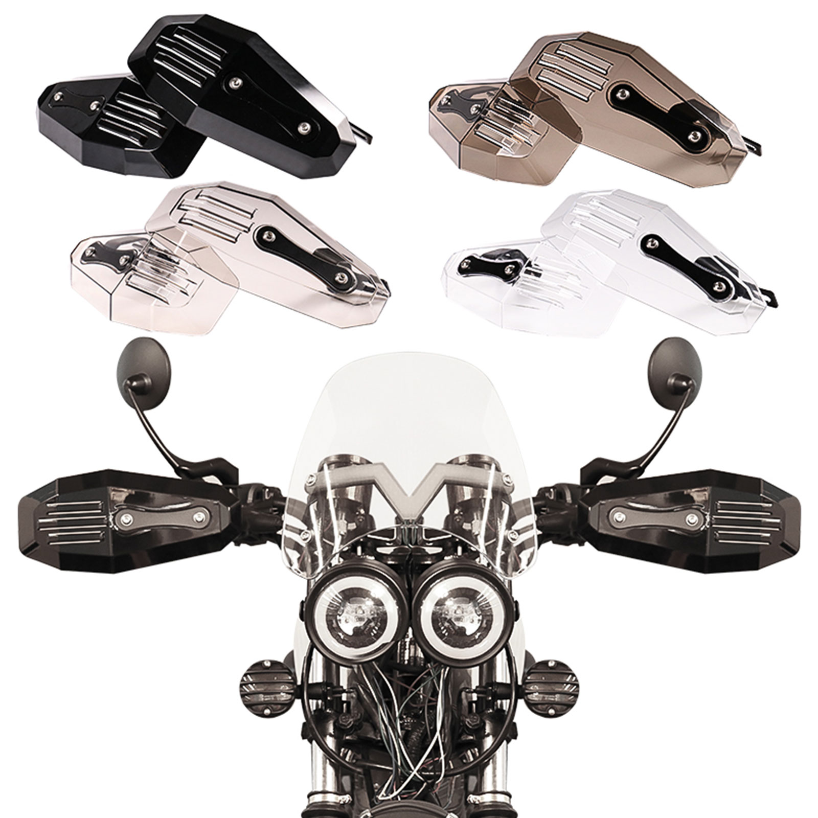 Universal Motorcycle Handguards Grey