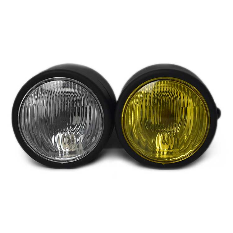 21.5cm Vintage Dual Headlight - Clear & Yellow