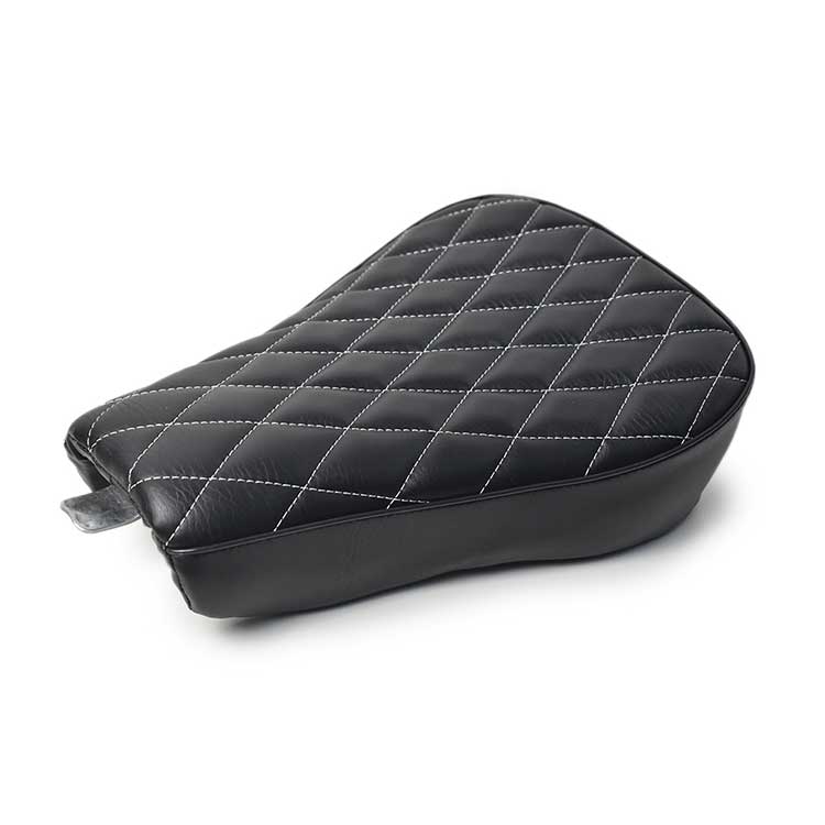 Black Solo Seat For Harley Sportster 883 1200 - Diamond Stitching