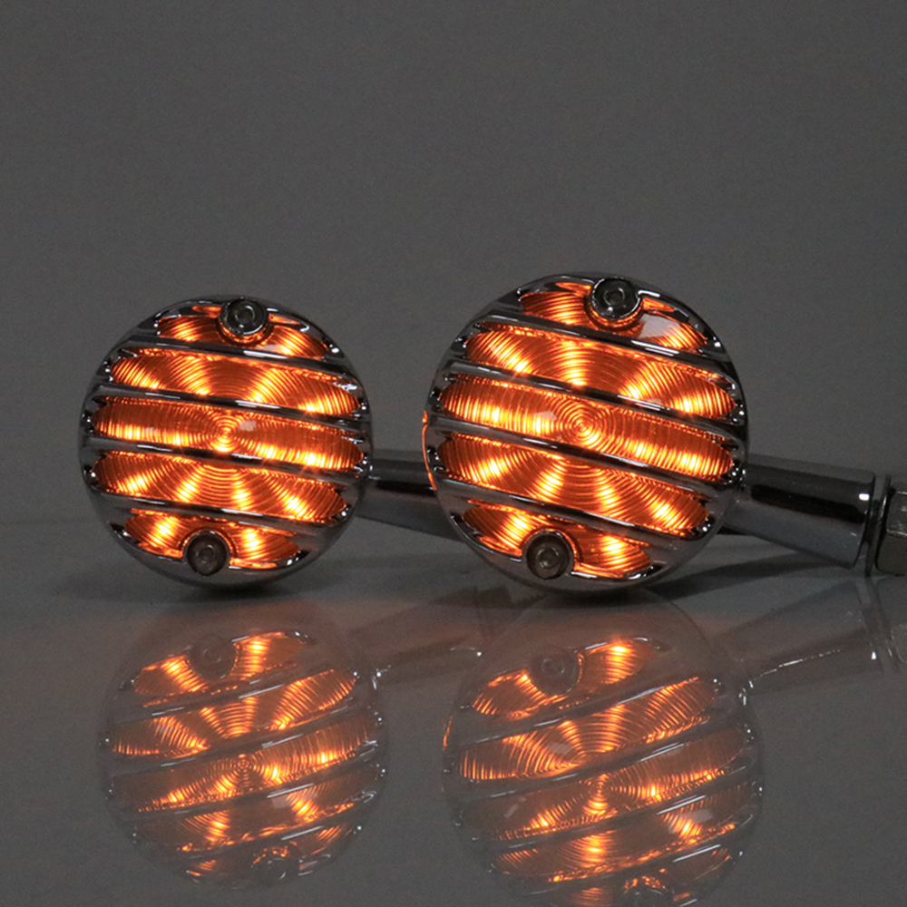 Universal Vintage Prison Style Bullet LED Motorcycle Turn Signals
